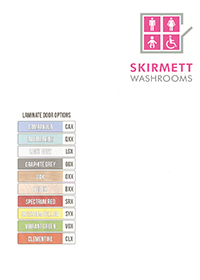 Dry Area -  Z Shape Laminate Lockers Colour Chart